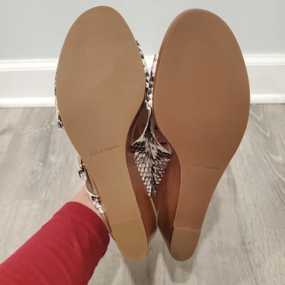 NEW Cole Haan Philomina Grand Snakeskin Wedge